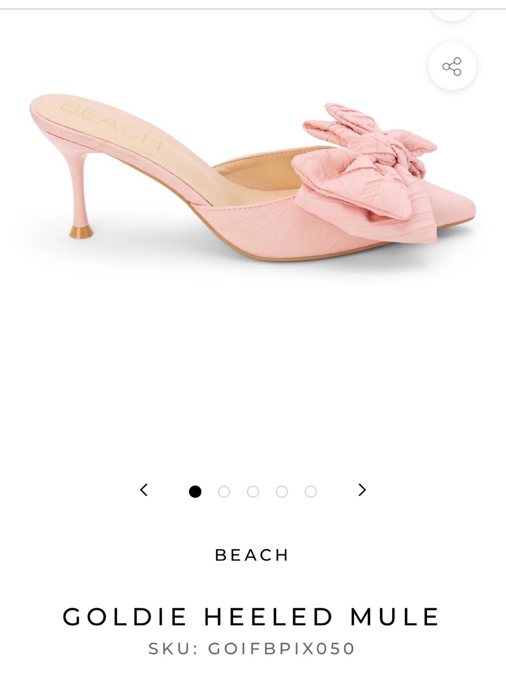 Goldie Heeled Mule in Pink